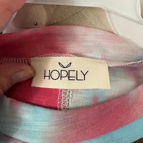 NWT HOPELY Tie Dye Pink Women's Hipster T-Shirt Small - Picture 4 of 5